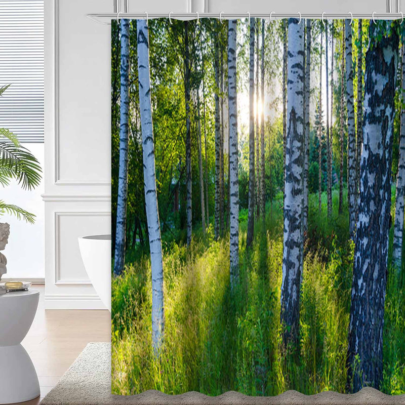 Rideau de douche Birch Forest, L 72 po x l 72 po