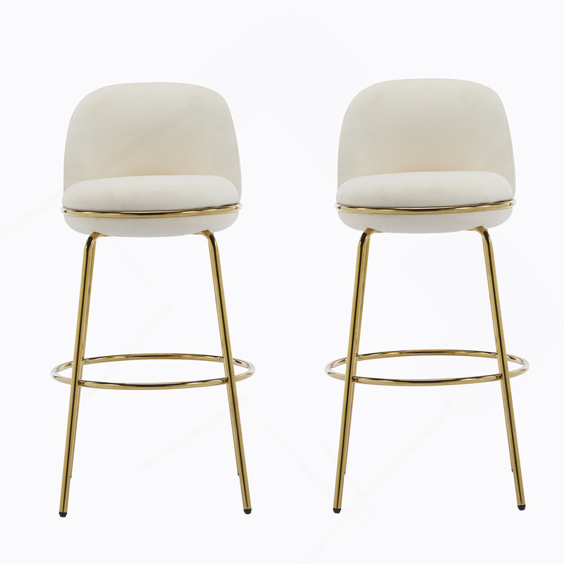 Ensemble de tabourets d'intérieur rembourrés en métal, idéal pour les espaces variés avec des sièges confortables et une fabrication durable