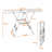 Plastic and Steel Foldable Tripod Drying Rack