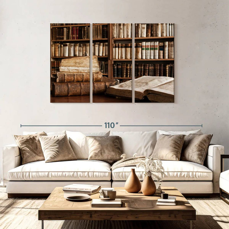 Kerner Home Library, 48" H x 74" W
