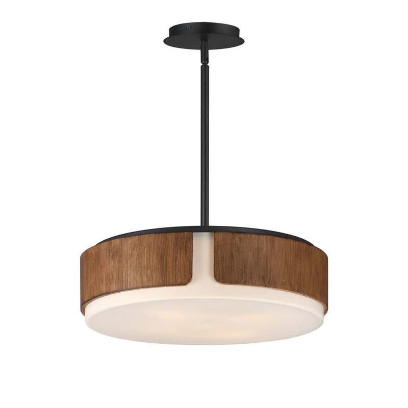 Plafonnier encastré, Noyer, noir, H 5,75 po x l 5,75 po x P 18 po