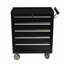 Armoire à outils en métal à 5 tiroirs, boîte à outils de rangement avec roues de frein, boîte à outils avec serrure, convient aux entrepôts, garages, ateliers de réparation, salles d'outils et autres endroits