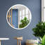 Willetton Minimalist White Round Bathroom Mirror