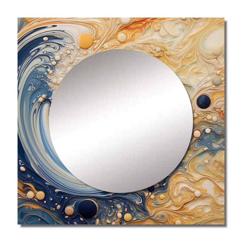 Grand miroir carré Golo - Astrology Nebula Marble II, 29 po x 29 po