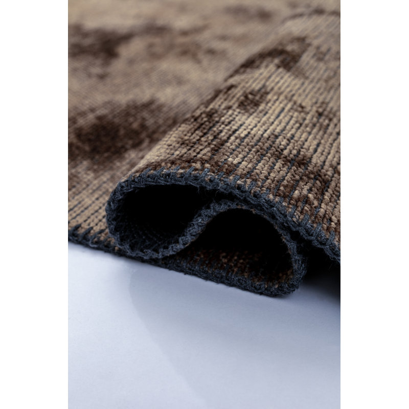 Rapture Brown/Cream Luxury Area Rug, Rectangle 7'10" x 11'2"