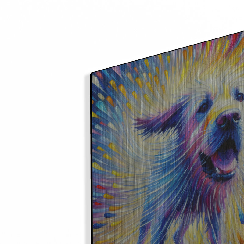 «Shake It Off Pooch» par Rich Monet, art mural en métal, H 24 po x l 16 po