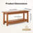 41" Shower Bench, HIPS Waterproof Bathroom Stool Seat, All-Weather Indoor/Outdoor Bench with Shelf and Non-Slip Feet, Teak-75284260-75284263