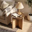 Table basse rustique Nyla avec pattes en bois fabriquées à la main-506401174-507327811