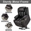 Canapé de massage inclinable et chauffant en cuir de 40 po de largeur, fauteuil avec porte-gobelets, ports USB et Type-C, télécommande-114208123