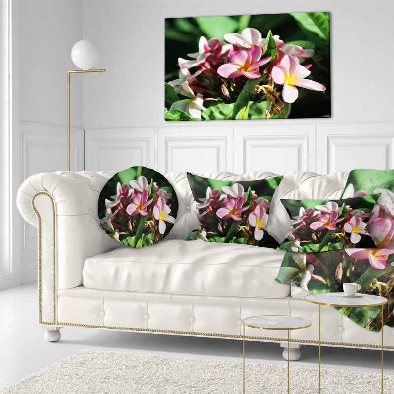 Oreiller floral à fleurs magnifiques, 16 po x 1 po, Coussin décoratif
