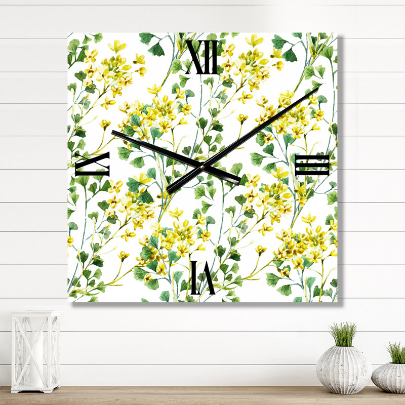 Horloge murale Vibrant Summer Wildflowers, Petit