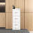 White Metal Vertical File Cabinet With 3 Drawers, Lock, And Quiet Steel Slides For Efficient Home Office Storage Cabinet, Label Frame, Quick Identification, High - Quality Cold Rolled-1533929877