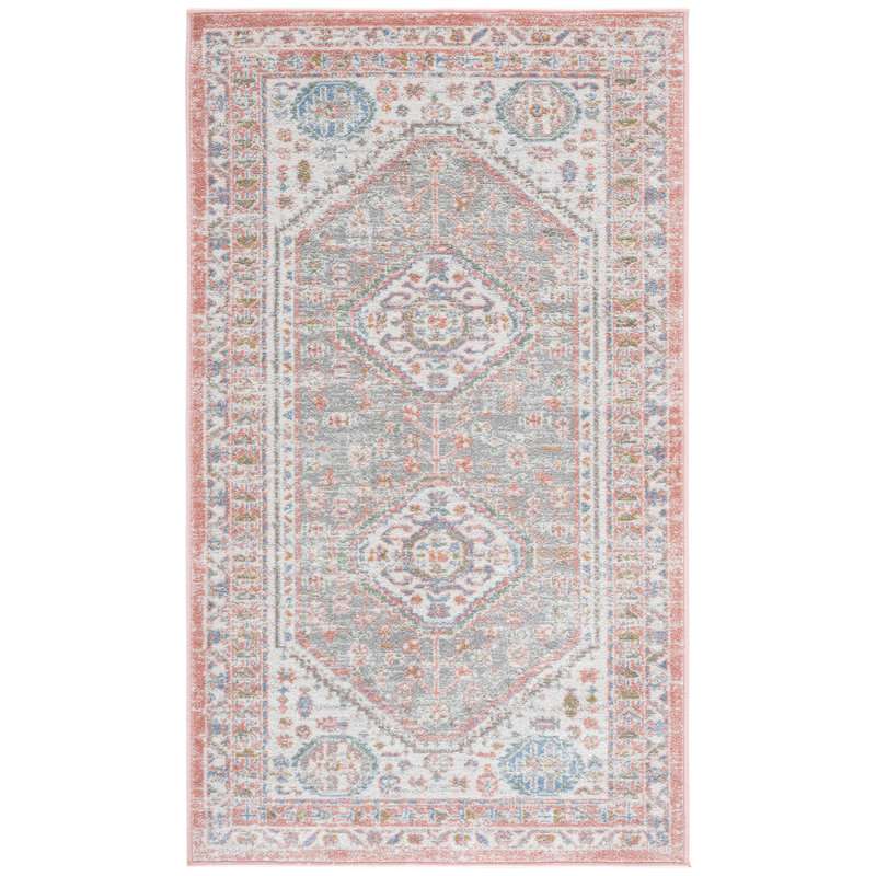Beecher Bayside 118 Area Rug In Ivory / Blue Pink, Rectangle 3' x 5'