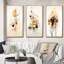 «Pink Elegant Geometric Shapes», 3 pièces sur toile-578014062-578014051