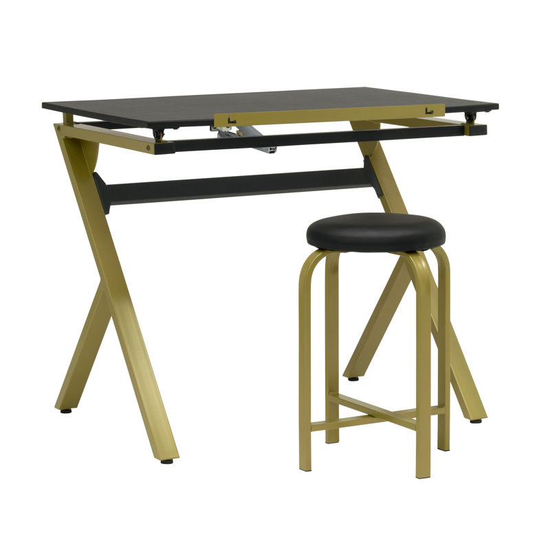 Rigby 36" Drafting and Drawing Desk with Stool