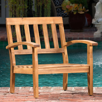 Fauteuils club d'extérieur en bois avec coussins épais et résistants à l'eau, couleurs variées, 12,7 kg, profondeur de 82,5 cm, assemblage requis, housse de coussin incluse, assise profonde.
