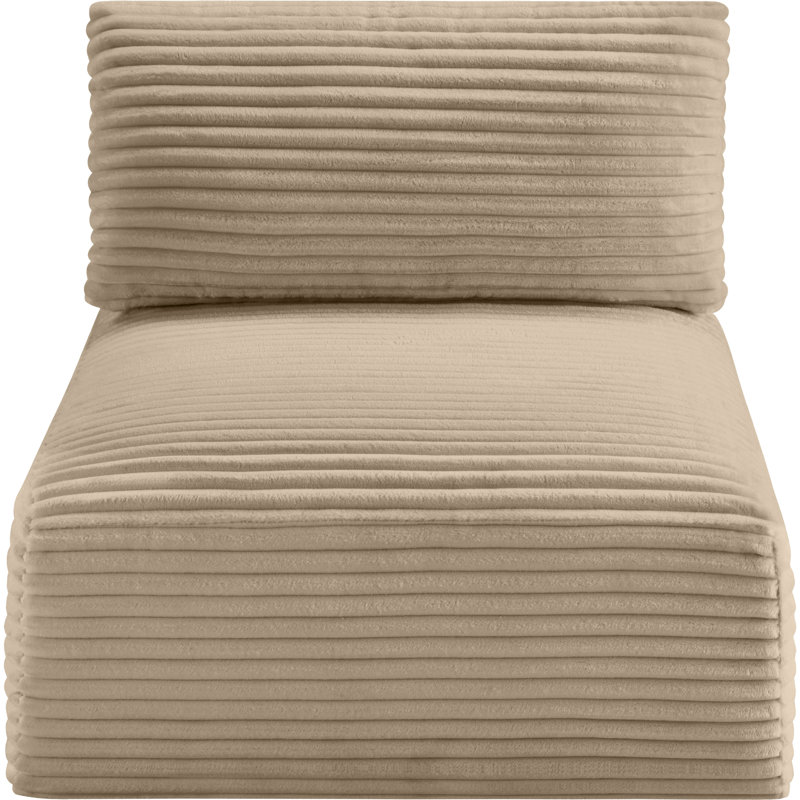 Fauteuil en velours côtelé Carmean Performance, Tissu velours côtelé taupe