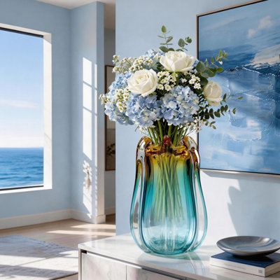 Vases en verre soufflé à la main