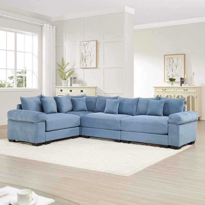 Canapé modulaire surdimensionné Cloud, Bleu