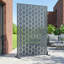 183cm H x 120cm Freestanding Steel Privacy Screen Fence Panels Metal Trellis Outdoor Divider for Patio, Balcony, Backyard, Pool, Indoor Room-580097889-580097897