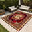 Ornate Red And Gold Area Rug, Soft And Lightweight, Suitable For All Seasons, Easy To Maintain And Easy To Clean, Machine Washable Carpet Floor Mat, Suitable For Living Room, Bedroom, Hallway, Balcony, Patio, Room Decor, Home Decor, Outdoor Decor-2112063953