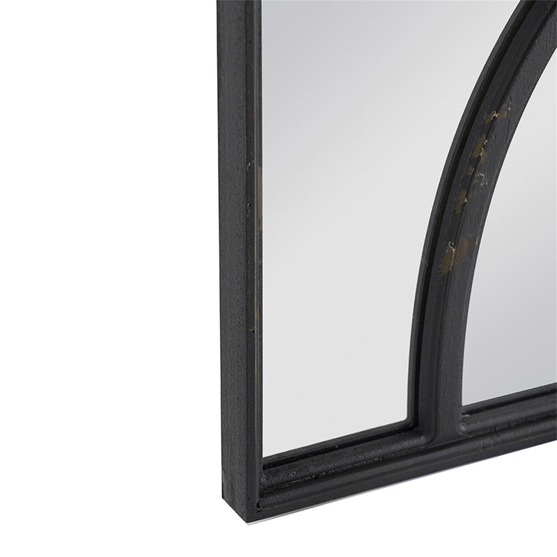 Miroir mural rectangulaire en bois 16 "x 23" avec cadre noir antique
