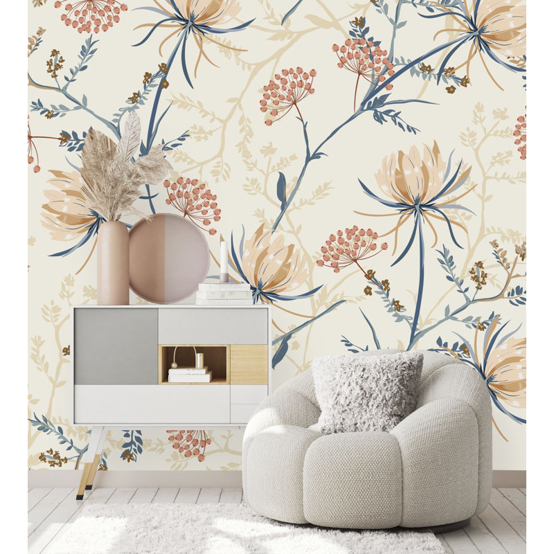 Murale florale, L 100 po x L 100 po