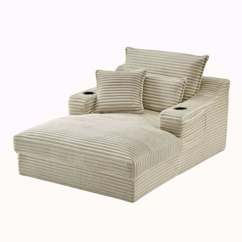 Canapé à compression confortable de 47,24 pouces de style moderne avec coussin unique, chaise longue pour salon, chambre à coucher, appartement, bureau
