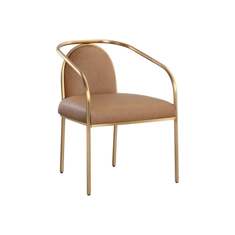 Feeko Upholstered Arm Chair, Brown