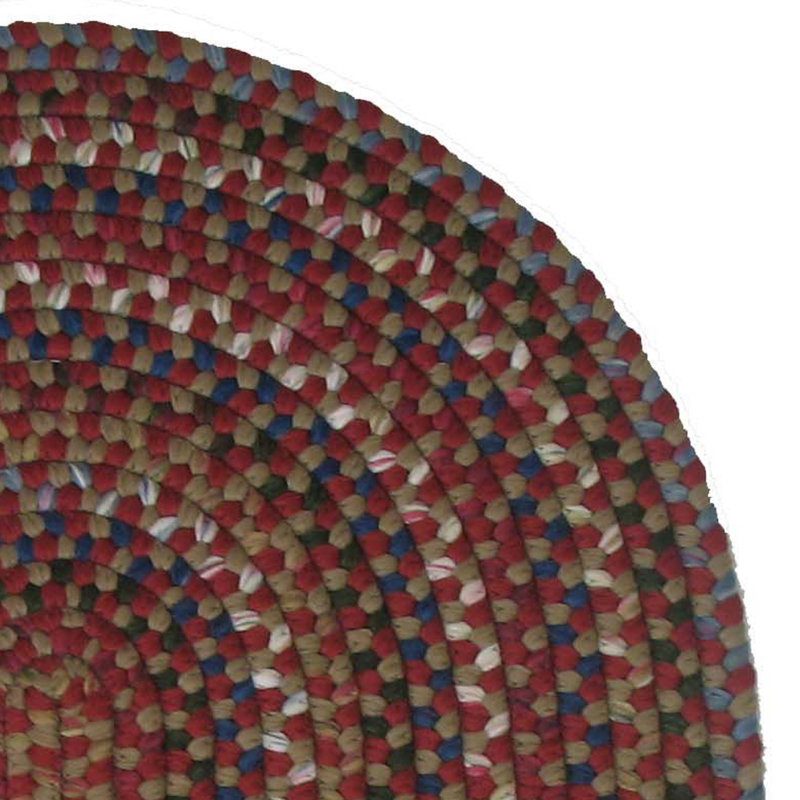 Tapis rouge tressé Gitano Wayland, Ovale de 4 pi x 7 pi