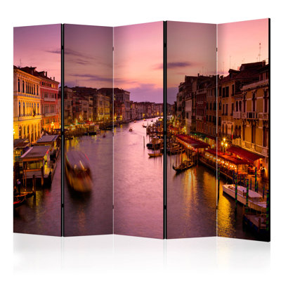 89'' W x 68'' H 5 - Panel Solid Wood Folding Room Divider