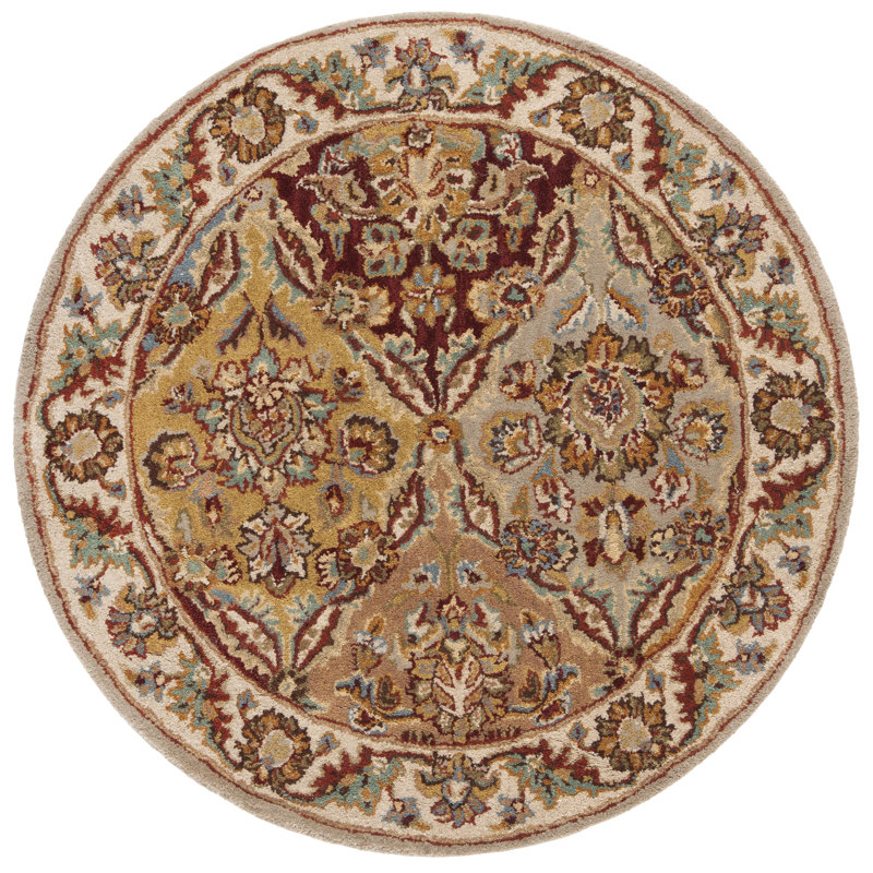 Mcauliffe Hand Tufted Wool Oriental Rug, Oval 7'6" x 9'6"