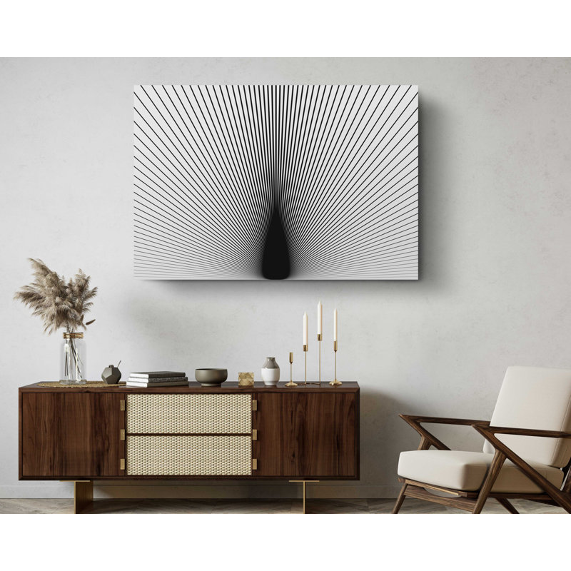 " Abstract Sun Rise Optical Illusion Design ", 20" H x 30" W x 1" D