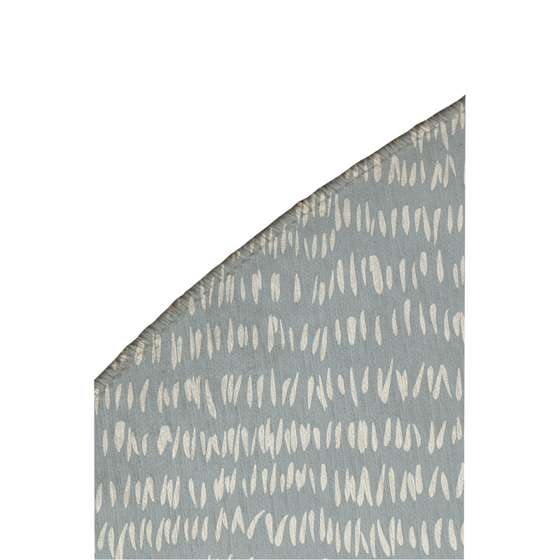 Crop Row Non-Slip Outdoor Rug, Round 5'