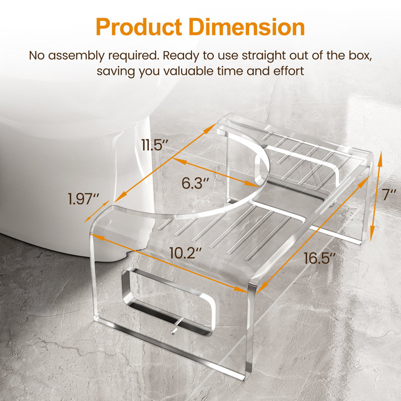 7" Height Toilet Stool