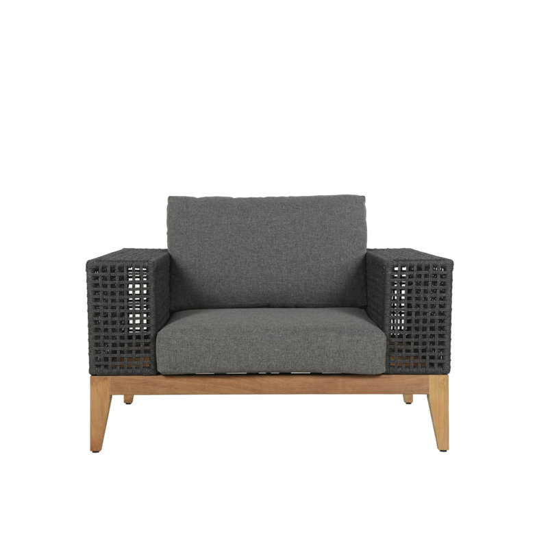 Salerno Outdoor Lounge Chair, Dark Gray