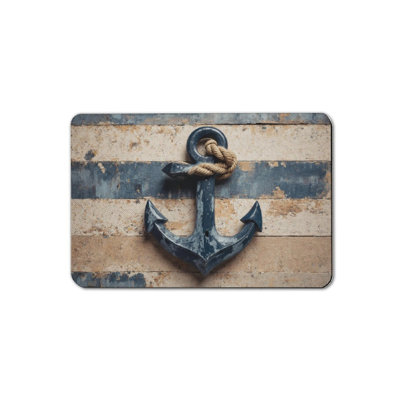 Nautical Anchor Bath Mat, 16 x 24 inch