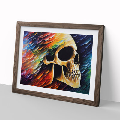 XH1022-7850X Skull In Colour Vol.2 Abstract - Single Picture Frame Print