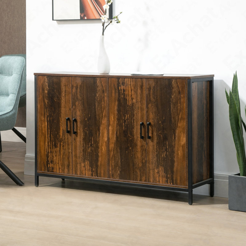 Buffet de style industriel avec tablettes réglables