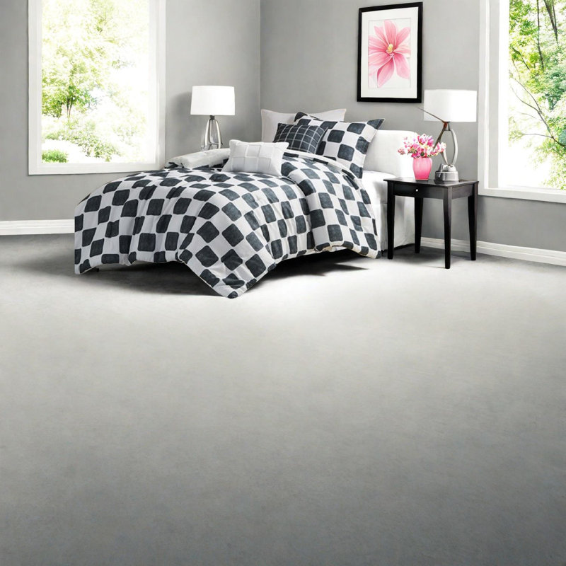 Hypoallergenic Polyester Bedding Sets, Contemporary Checkered Design For Home