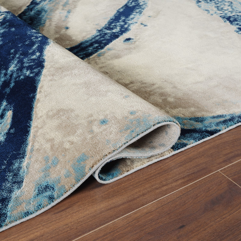 Ellisa Damian Machine Woven Abstract Area Rug, Runner 2'7" x 8'