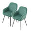 43.5cm H Velvet Upholstered Upholstered Back Armchair-66743932