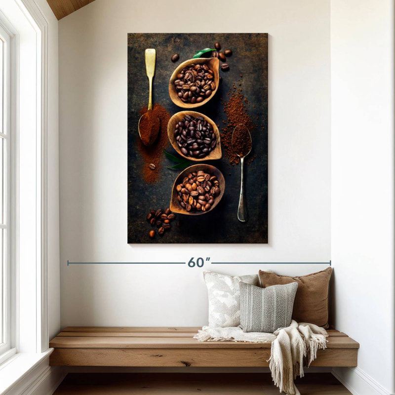 Yarlin Coffee Grounds And Beans, 48" H x 32" W