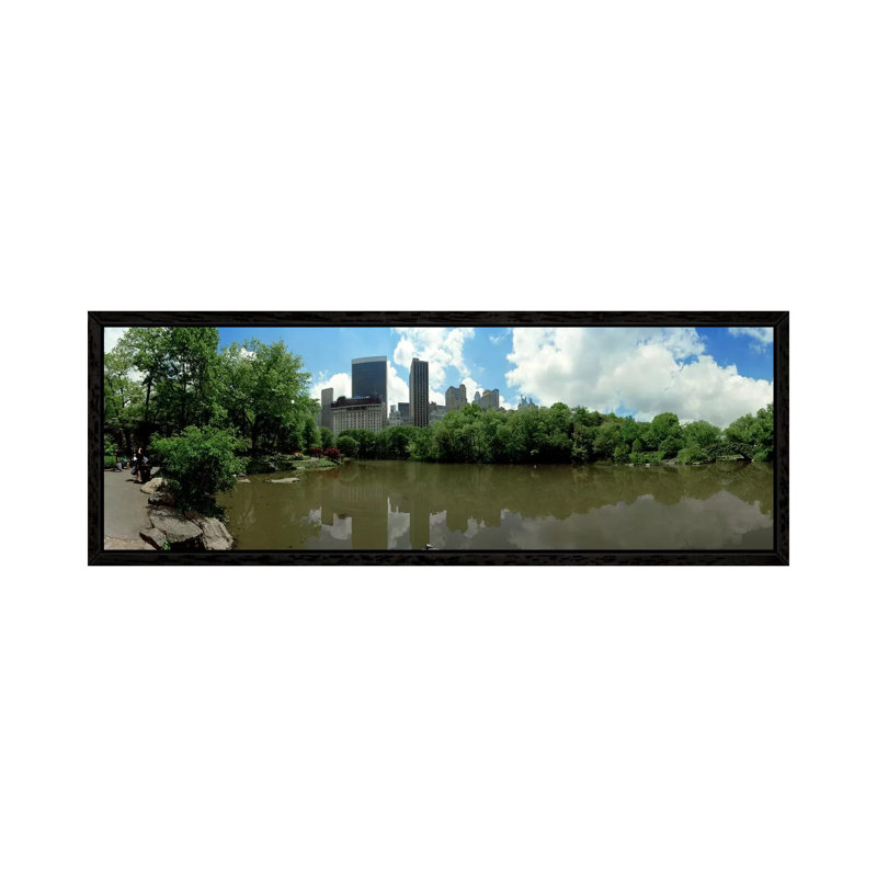 360 Degree View Of A Pond In An Urban Park, Central Park, Manhattan, New York City, New York State, USA by Panoramic Images - Panoramic Gallery-Wrapped Canvas Giclée on Canvas