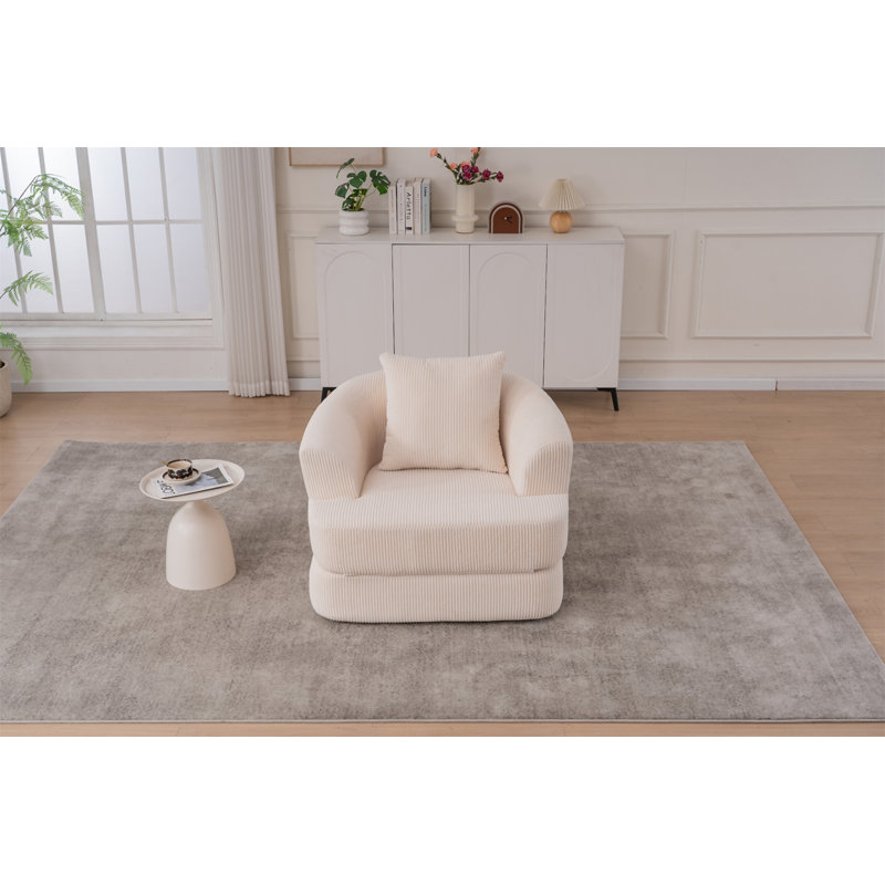 Fauteuil inclinable pliable (fauteuil inclus), Beige