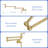 Pot Filler,wall Mount Commercial Pot Filler Faucet,brass Material Kitchen Folding Faucet,coffee Machine Faucet With Stretchable Double Joint Swing Arms,style A,brushed Gold-120756518