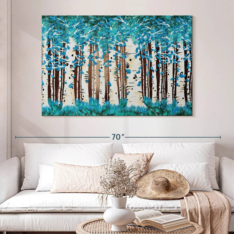 Alvord Turquoise Forest, 34" H x 51" W