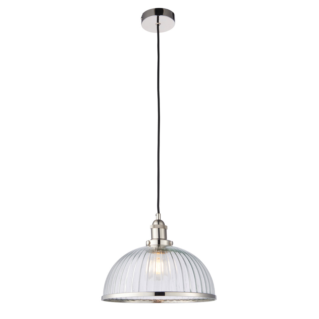 Anais 1 - Light Nickel Dome Pendant