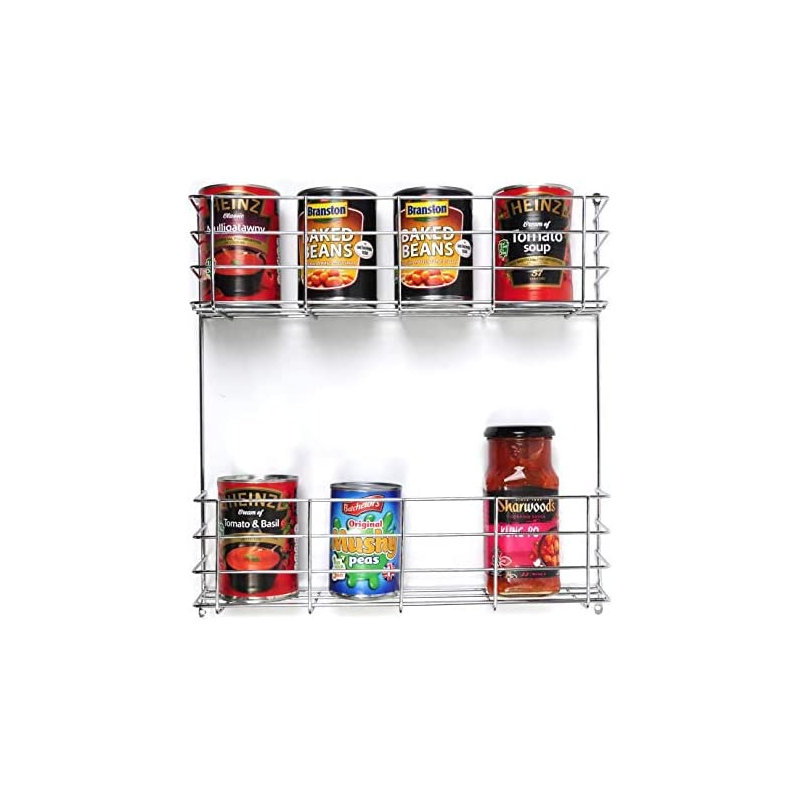 Wall Spice Rack, 42.6 H x 39.5 W x 10 D cm 