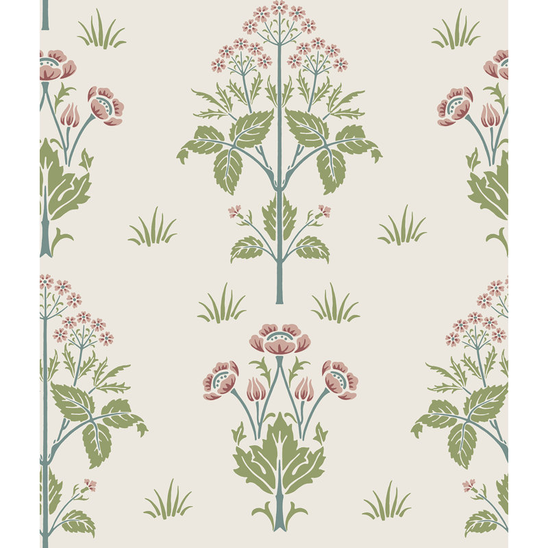 Papier peint adhésif en coton Meadow Sweet, Beige